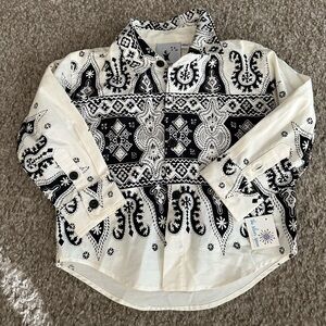 18th month old Baby Clothes Button Up Patterned Long sleeve shirt 100% cotton